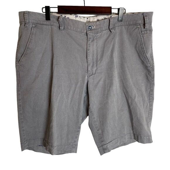 Brax Mens Bellevill Shorts Gray‎ Diamond Pattern Size 40 Stretch Chino Beach - Picture 1 of 15